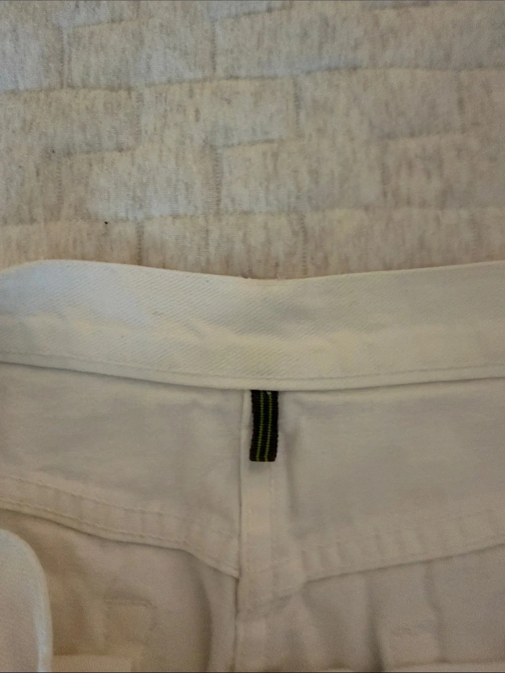 J. Crew White Denim Mini Skirt with Frayed Hem